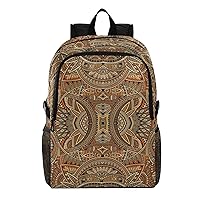 ALAZA Tribal Ethnic Geometric Hiking Backpack Packable Lightweight Waterproof Dayback Foldable Shoulder Bag for Men Women Travel Camping Sports Outdoor