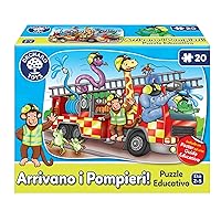 Firefighters Come! Educational Puzzle 20 Pieces for Children from 2 to 5 Years (Italian Edition)
