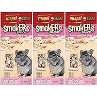 A&E Cage Co. 6 Pack of Smackers Chinchilla Treat Sticks, 1.5 Ounces Each, Coconut and Rose Petal Flavor