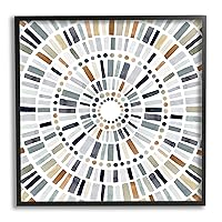 Stupell Industries Abstract Rustic Mosaic Circle Pattern Illustration, Design by Victoria Barnes, 12 x 12