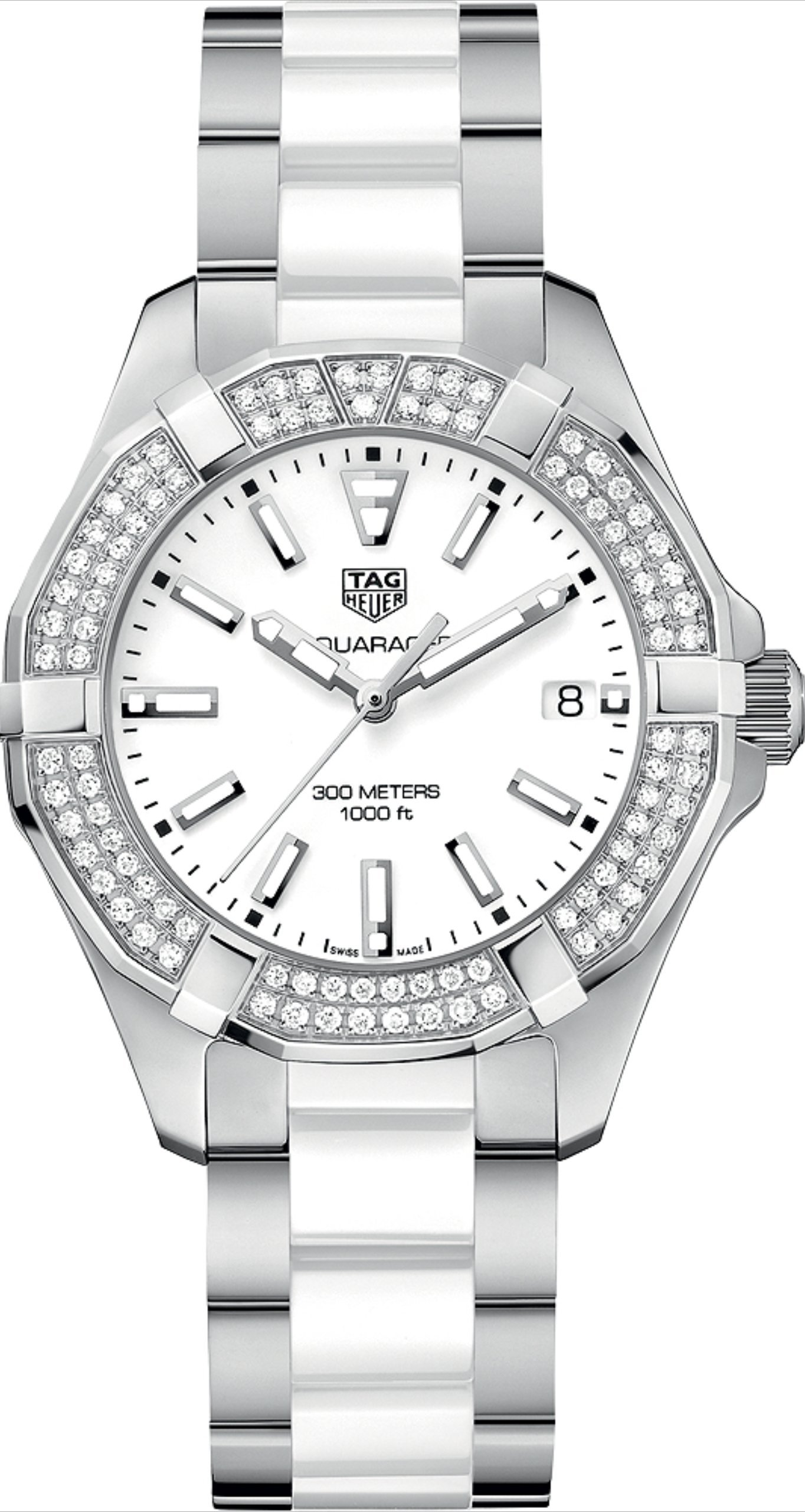 Tag Heuer Aquaracer Quartz Ladies Diamonds 35mm Ladies Watch WAY131F.BA0914