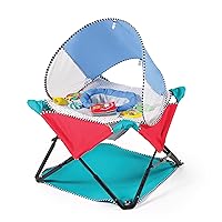 Summer Infant Pop 'N Jump SE Portable Baby Activity Center, Indoor Outdoor Use, Lightweight, Carrying Bag, Canopy, 6-12 months (Sweets)
