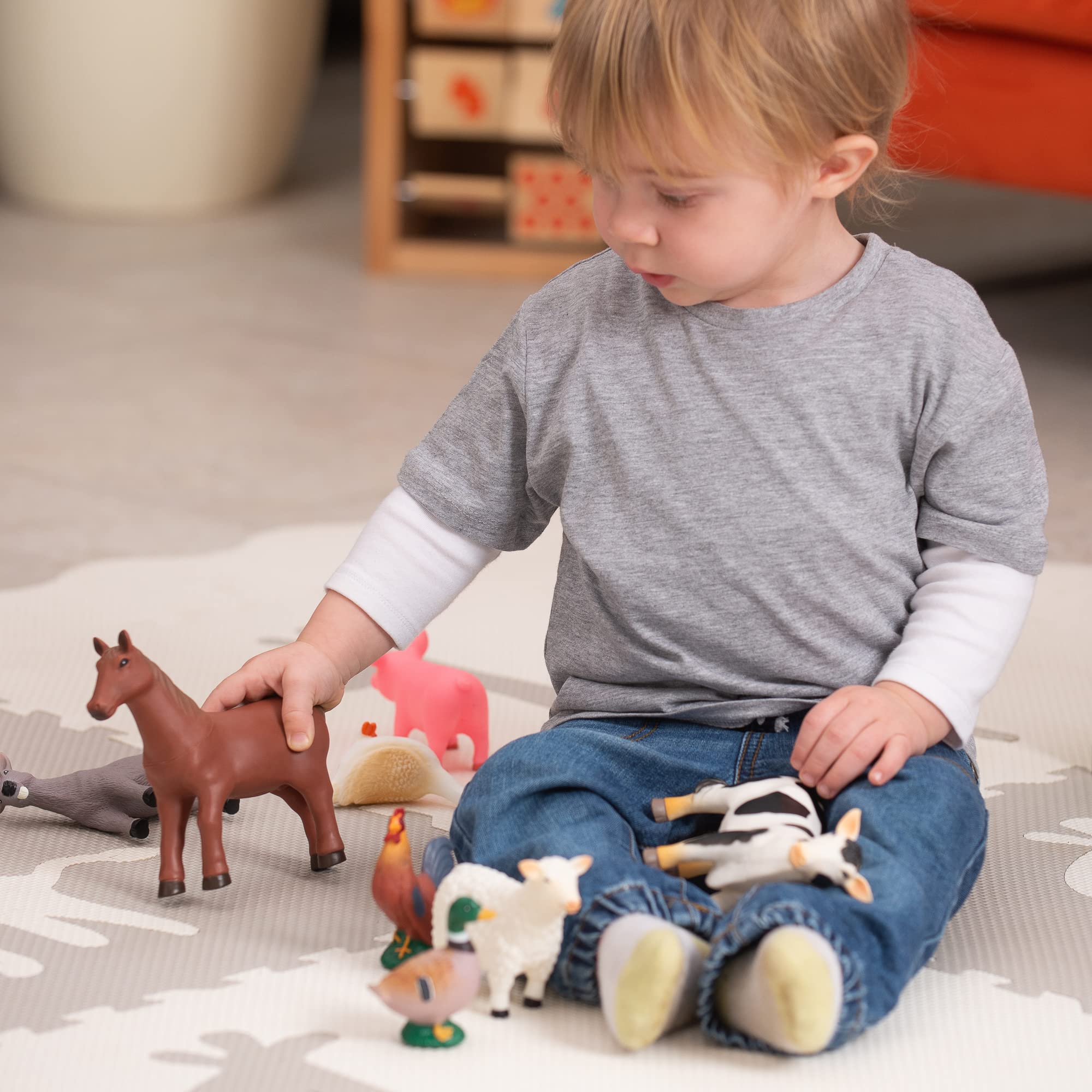 Mua Learning Minds Set of 8 Jumbo Farm Animal Figures - Farm Animals For 1,  2, 3 Year Olds - Toy Animals For Kids Age 18 Months Plus - Toys For 1