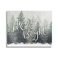 Merry & Bright Scenic Niveous Winter Forest Landscape Canvas Wall Art, Design By House Fenway