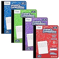 Primary Composition Book, Ruled, Grades K-2, 100 Sheets, 7-1/2