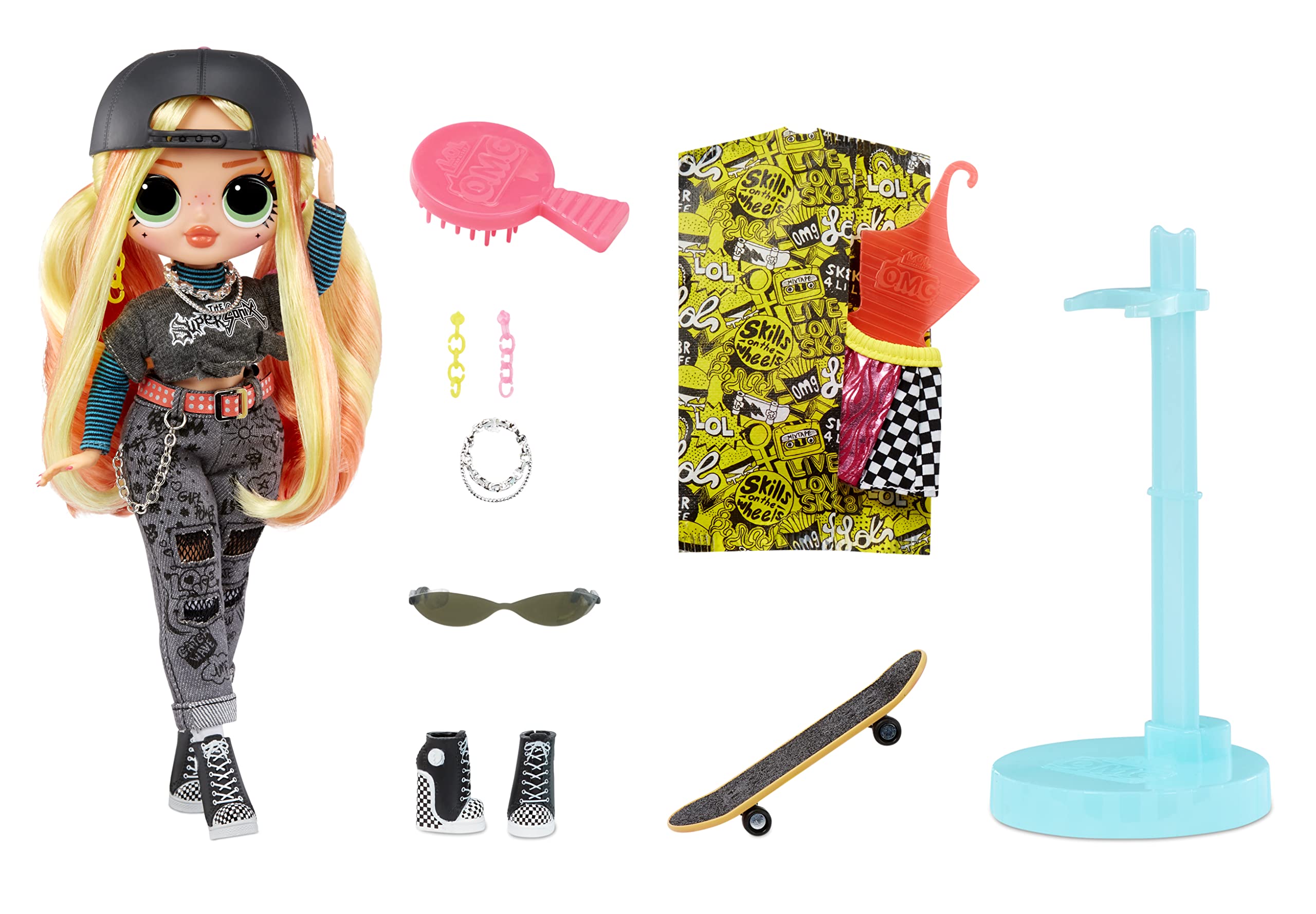L.O.L. Surprise! LOL Surprise OMG Skatepark Q.T. Fashion Doll with 20 Surprises – Great Gift for Kids Ages 4+