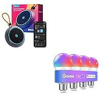 Smart Light Bulbs Bundle Outdoor Light Show Box, Bluetooth Smart Group Control 10 Devices, IP65 Waterproof, Battery Powered, USB Charged, Support Outdoor and Indoor Lights