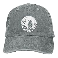 Crow Black Bird Hat Funny Washed Cotton Cowboy Baseball Cap Vintage Trucker Hat Men Women