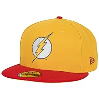 New Era The Flash Logo DC Comics Yellow Colorway 59Fifty Fitted Hat (7 3/4 Fitted)