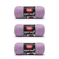 Red Heart Super Saver Orchid Yarn - 3 Pack of 198g/7oz - Acrylic - 4 Medium (Worsted) - 364 Yards - Knitting/Crochet