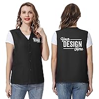 TopTie Custom Unisex Essential Work Vest Personalized Volunteer Vest Embroidered Printed Your logo