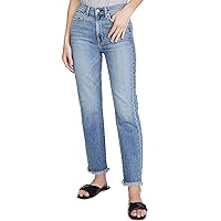 7 For All Mankind High-Waist Cropped Straight in Alpine Dr Alpine Dr 26