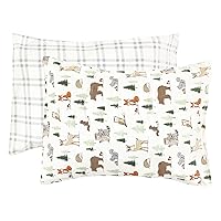 Hudson Baby Unisex Baby and Toddler Cotton Toddler Pillow Case, Forest Animals, One Size