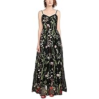 Womens Embroidered Slip Dress