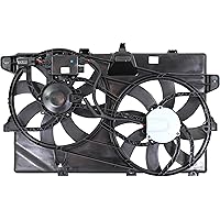 Evan Fischer Radiator Cooling Fan Assembly Compatible with 2007-2015 Ford Edge, Fits 2007-2015 Lincoln MKX, Dual Fan with Control Module