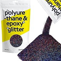 Hemway Polyurethane & Epoxy Resin Glitter 100g / 3.5oz Metallic Crystal Flake Additive for Flooring Jewelry Tumblers Glass Pigment - Microfine (1/256