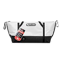 Kuuma Heavy Duty 80 Quart Insulated Fish Bag with Drain Plug - Keeps Your Fish Cool and Fresh (50180), White/Black