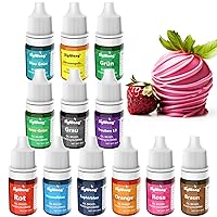 Grease Soluble Food Coloring for Chocolate, 12 x 6ml Food Coloring Vibrant Food Coloring Set, Baking Dye, Icing Food Coloring for Cake Decorating, Baking, Macaroons