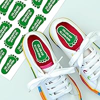 48 Custom Shoe Labels with Names, Foot Stickers for Shoes for Children Stikets