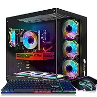 STGAubron Gaming Desktop PC,Intel Core i7-8700 up to 4.6G,32G DDR4,2T SSD,GeForce RTX 3070 8G GDDR6,600M WiFi,BT 5.0,RGB Fan x 7,RGB Keyboard&Mouse,RGB Mouse Pad,W11H64