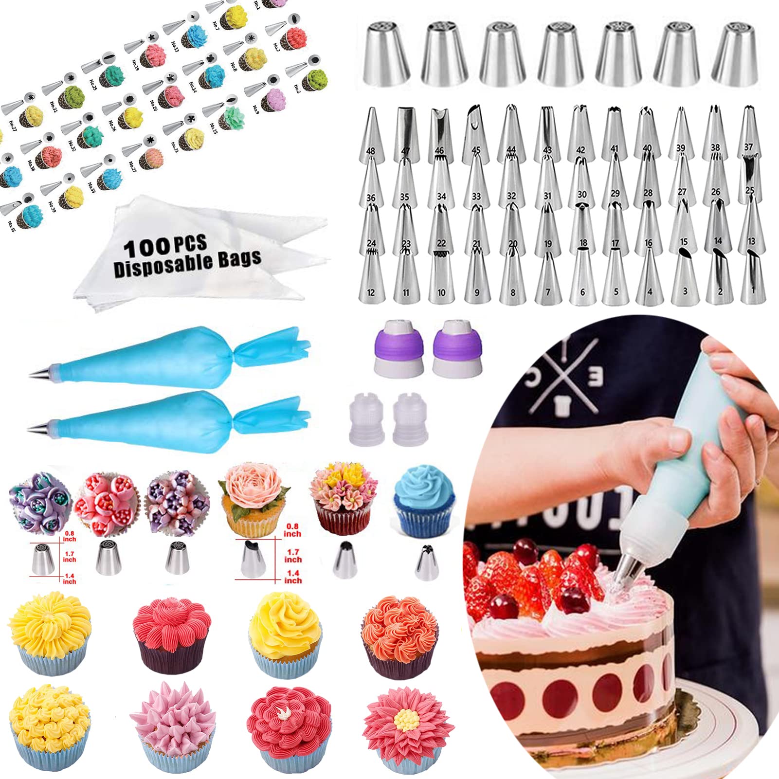 200 Pieces Cake Decoration Supplies Tool Kit for Beginners - China Cake  Decorating Supplies and Cake Turntable Bakeware price | Made-in-China.com