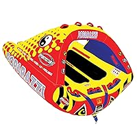 Poparazzi 1-3 Rider Towable Tube for Boating, Red