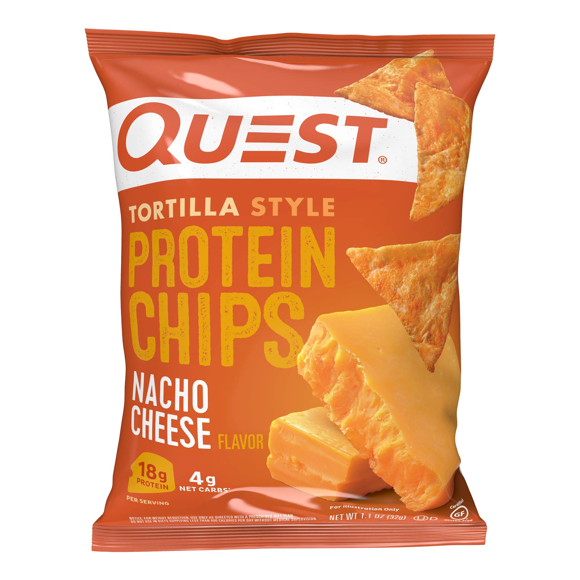 Quest Nutrition Protein Chips Variety Pack, (BBQ, Cheddar & Sour Cream, Sour Cream & Onion) & Tortilla Style Protein Chips, Low Carb, Nacho Cheese 1.1 Ounce (Pack of 12)