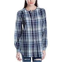 Plaid Button-Up Tunic