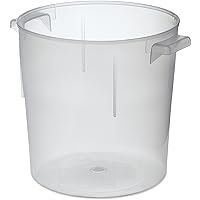 Carlisle FoodService Products Bain Marie Food Storage Container for Kitchens, Restaurants, Catering, Plastic, 6 Quarts, Clear
