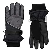 Kids Unisex Cold Weather Windproof and Waterproof Snow and Ski Gloves with Reflective Trim