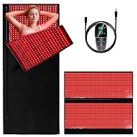 Red Light Therapy for Body, Red Light Therapy Pad 2560 LEDs Red Light Therapy Mat 660nm Red Light-Therapy& 850nm Infrared Light Device for Face and Body Large Blanket for Pain Relief Skin Health