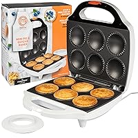 MasterChef Mini Pie and Quiche Maker- Pie Baker Cooks 6 Small Pies and Quiches in Minutes- Non-stick Cooker w Dough Cutting Circle for Easy Dough Measurement and Filling, Mothers Day Gift