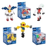 PLUS PLUS – Set of 3 Mystery Makers – Robots, Bundle 2 – Construction Building STEM | STEAM Toy, Interlocking Mini Puzzle Blocks for Kids