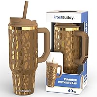 Thicc Buddy - 50 oz Stainless Steel Vacuum Insulated Tumbler with Lid and Straw for Water - Travel Mug Cupholder Friendly - Gifts for Women Men Him Her