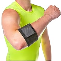 BraceAbility Counterforce Brace - Tendonitis Strap Support Band for Tennis & Golfers Elbow Pain