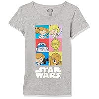 STAR WARS Girls' Big Classic Character Graphic T-Shirt-Luke, Leia, R2d2