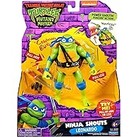 Teenage Mutant Ninja Turtles: Mutant Mayhem 5.5” Leonardo Deluxe Ninja Shouts Figure by Playmates Toys
