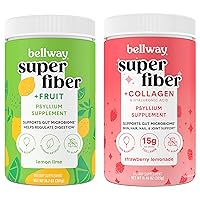 Bellway Super Fiber Powder + Fruit, Lemon Lime Super Fiber Powder + Collagen, Strawberry Lemonade