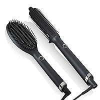 ghd Glide Hot Air Hair Brush (Black) + Rise Volumizing Blow Dryer (Black) Duo ― Hot Brush Hair Straighteners and Curlers for Maximum Lift, Fullness, and Body