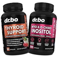 Thyroid Support & Myo-Inositol & D-Chiro Inositol Supplement Capsules - Natural Support for Metabolism, Mood & Energy - 40:1 Ratio Hormone Balance for Women to Support Menstrual Cycle, Ovarian Health