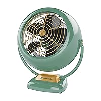 Vornado VFAN Vintage Air Circulator Fan, 3 Speeds, Metal Construction, Adjustable Airflow, Green
