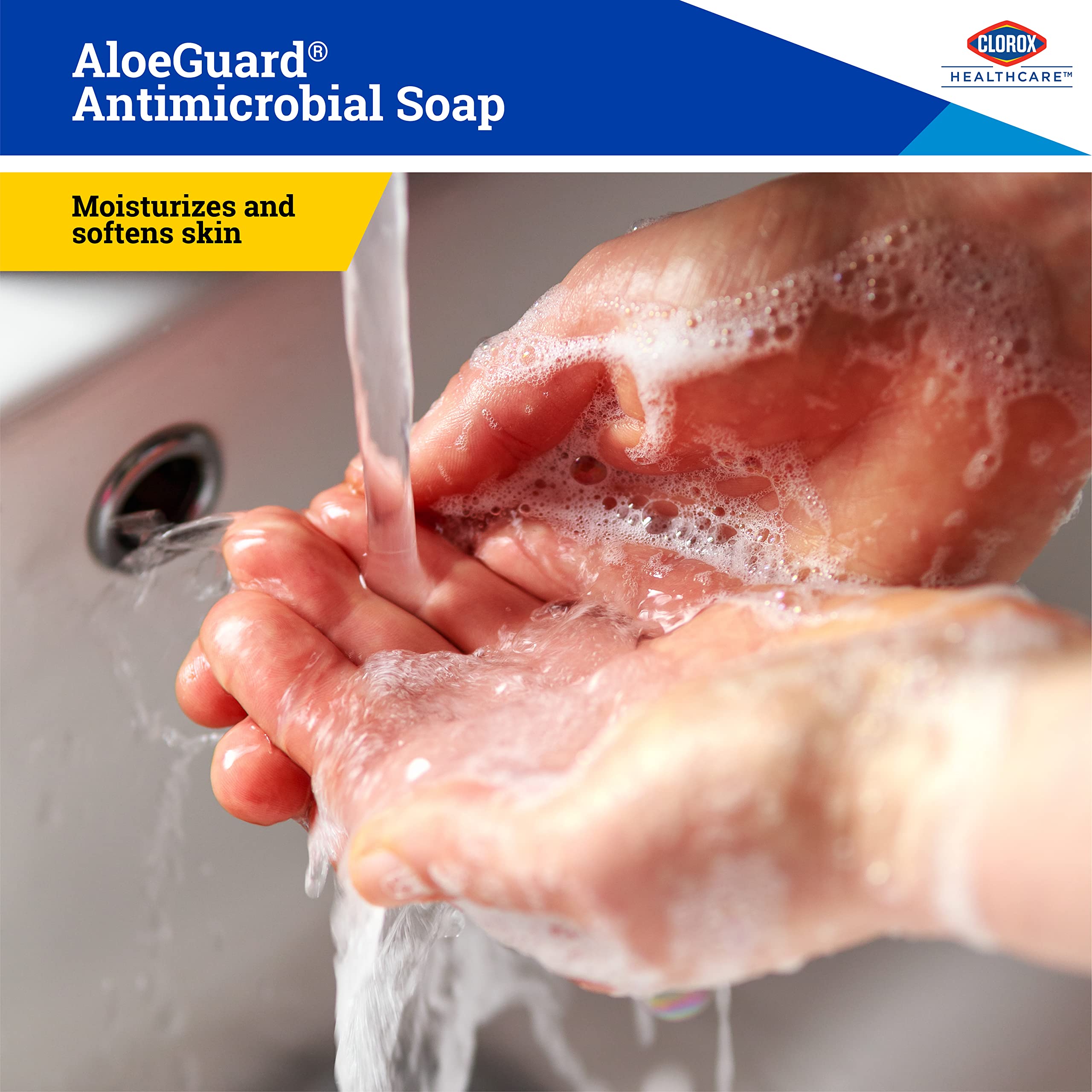 Clorox Healthcare AloeGuard Antimicrobial Soap, 1 Gallon Bottle | Antimicrobial Hand Soap for Healthcare Professionals and Everyday Use | Hand Soap Bulk (4 Pack)