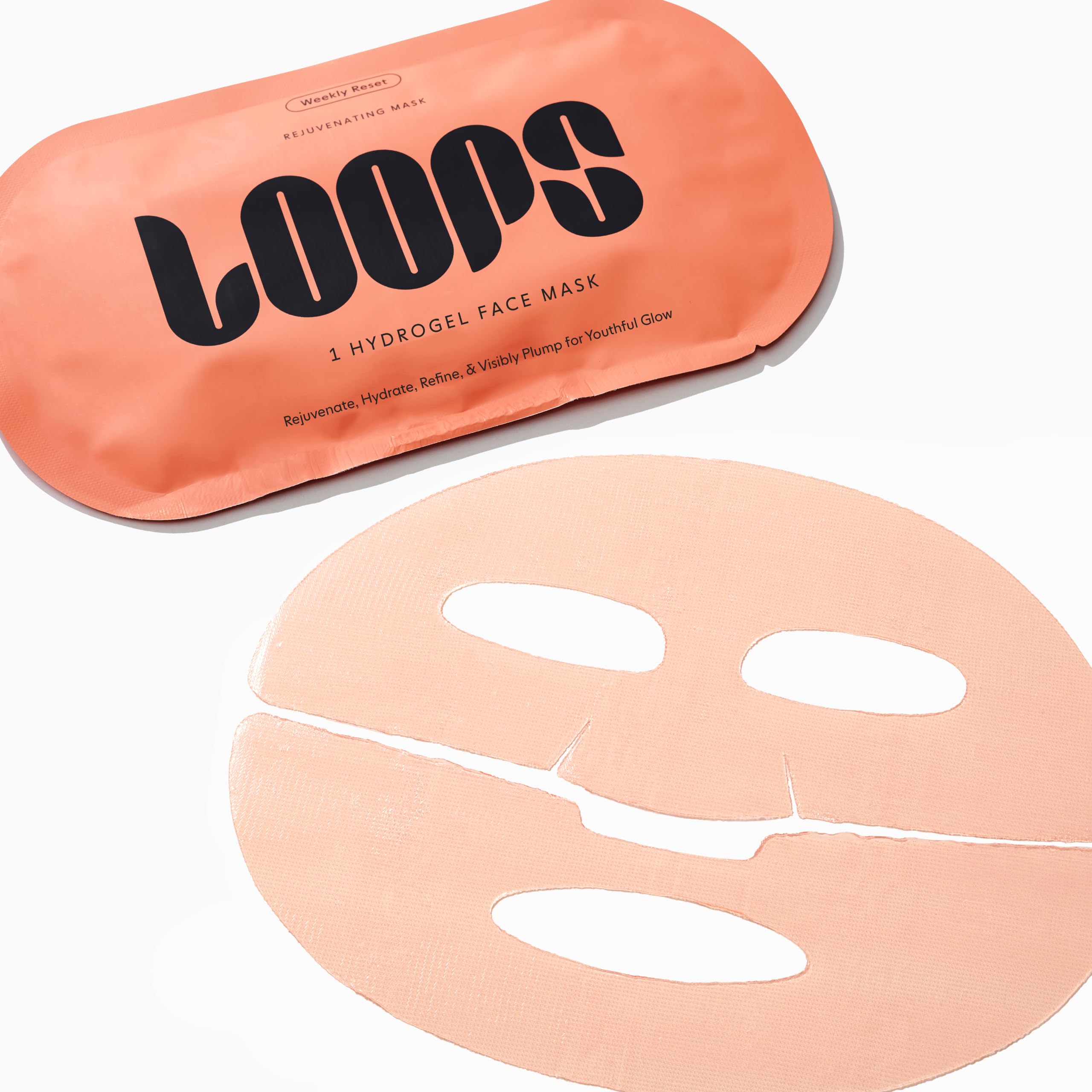 LOOPS WEEKLY RESET - Rejuvenating Hydrogel Face Mask Kit - Rejuvenate, Hydrate, Refine and Visibly Plump for Youthful Glow - Super Moisturizing and Pore Refining - Reduces Signs of Puffiness - 5 Pc