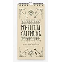 Tribal Arrow Rustic Perpetual Calendar Birthday Wall Hanging Anniversary Special Event Reminder Calendar Book Journal Stationary Wall Hanging Birthday Gift Card Planner Organizer