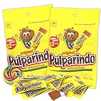 Pulparindo Mexican Candy, Spicy Tamarind Flavored Chewy Candies, 12 Individually Wrapped Pieces, 5.92 Ounces (Pack of 2)