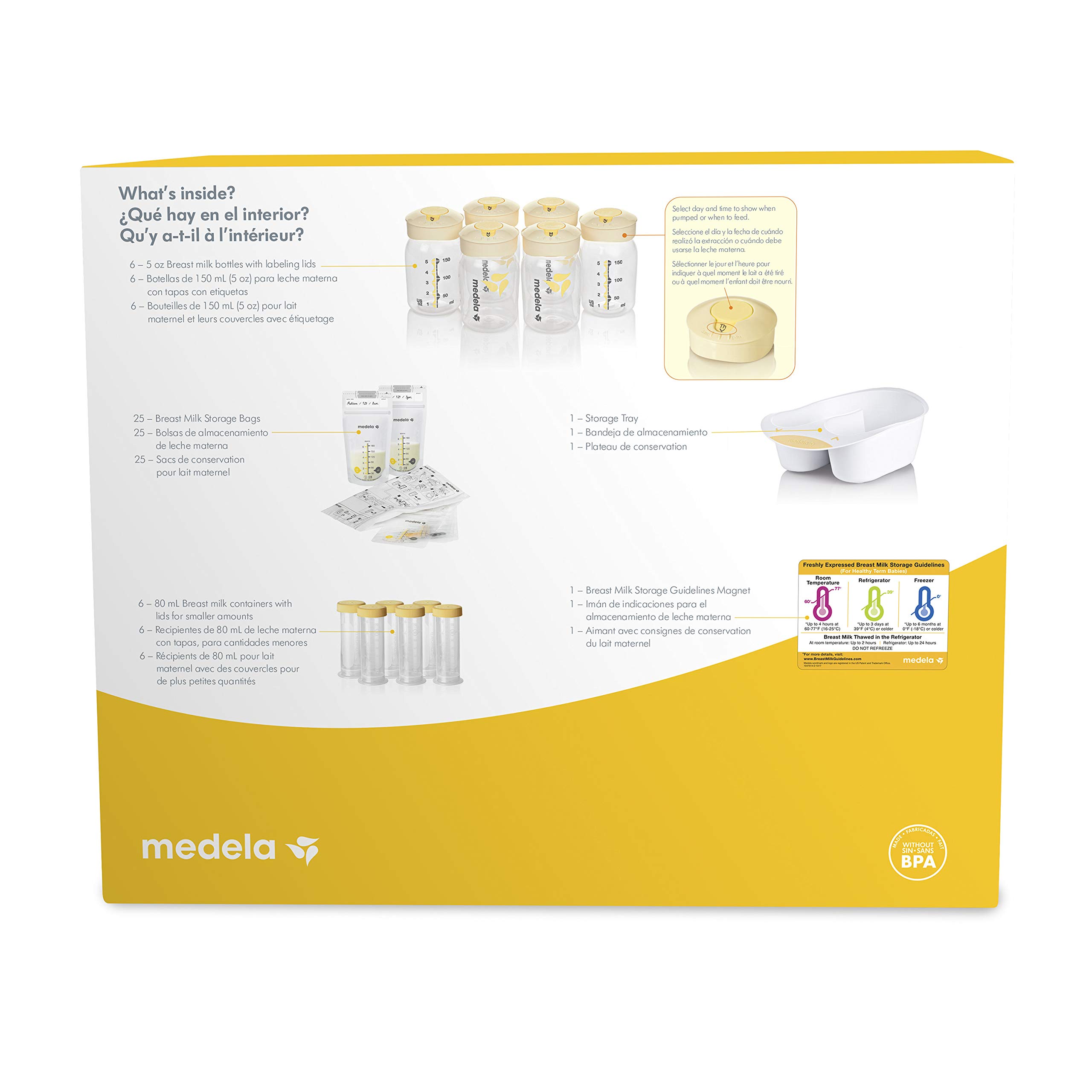 Medela Breast Milk Storage Solution Set, Breastfeeding Supplies & Containers, Breastmilk Organizer, Made Without BPA