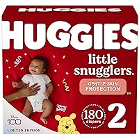 Huggies Little Snugglers Baby Diapers, Size 2 (12-18 lbs), 180 Ct