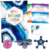 Stress Relief, Self Care, & Relaxation - Mindfulness Kit to Reflect, Recharge & Refocus - Self Care Gift for Teachers and Parents