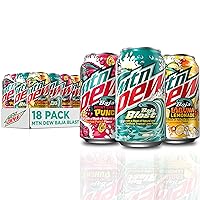 Mountain Dew Soda, 3 Flavor Variety Pack (Baja Blast, Baja Laguna Lemonade, Baja Point Break Punch), 12 Fl Oz Cans (Pack of 18)