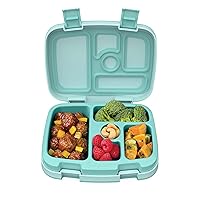 Bentgo® Kids Bento-Style 5-Compartment Lunch Box - Ideal Portion Sizes for Ages 3 to 7 - Leak-Proof, Drop-Proof, Dishwasher Safe, BPA-Free, & Made with Food-Safe Materials (Seafoam)